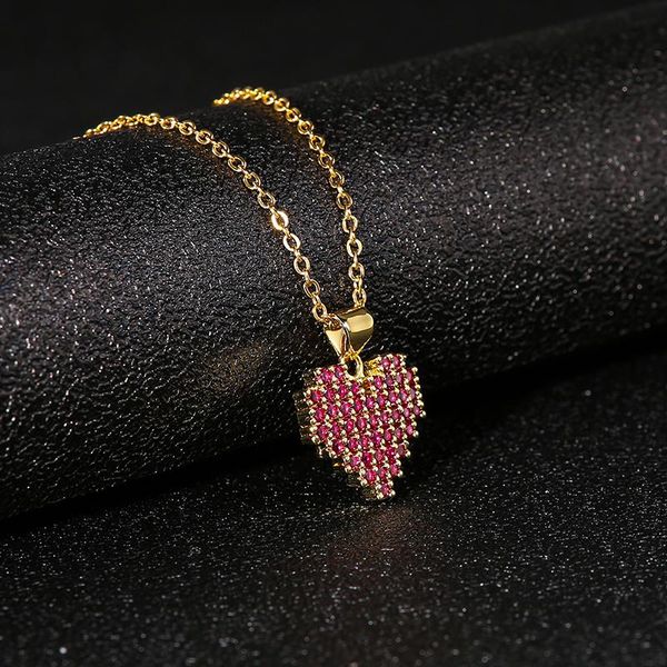pendant necklaces 2021 cute red zircon stainless steel heart necklace for women initial cz party wedding jewelry, Silver
pendant necklaces 2021 cute red zircon stainless steel heart necklace for women initial cz party wedding jewelry, Silver