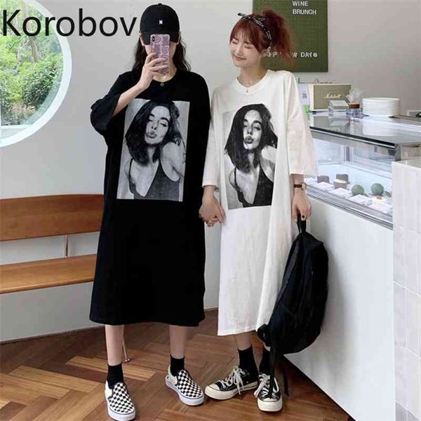 korobov korean chic t shirt dress new o neck oversize female dresses harajuku ulzzang print streetwear robe femme 210430, Black;gray
korobov korean chic t shirt dress new o neck oversize female dresses harajuku ulzzang print streetwear robe femme 210430, Black;gray