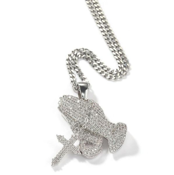 hip hop cz zircon stone bling iced out prayer hand pendant pendants necklace for men rapper jewelry, Silver
hip hop cz zircon stone bling iced out prayer hand pendant pendants necklace for men rapper jewelry, Silver