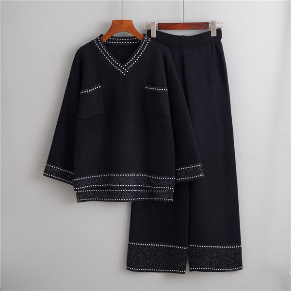 female leisure wide-legged pants suit winter western style fashion sweater loose web celebrity two-piece outfit 210429, White
female leisure wide-legged pants suit winter western style fashion sweater loose web celebrity two-piece outfit 210429, White