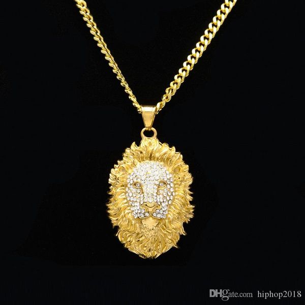 mens iced out pendant hip hop necklace jewelry fashion gold lion head necklaces, Silver
mens iced out pendant hip hop necklace jewelry fashion gold lion head necklaces, Silver