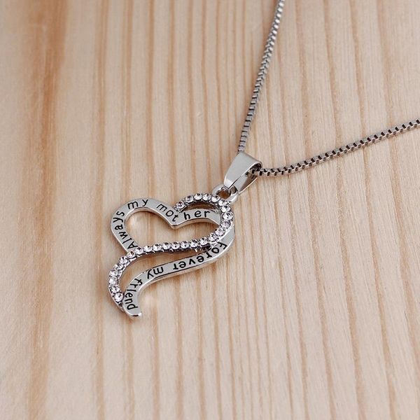 pendant necklaces 2021 fashion europe and america mother's day heart-shaped necklace"always my mother forever friend"as gift, Silver
pendant necklaces 2021 fashion europe and america mother's day heart-shaped necklace"always my mother forever friend"as gift, Silver