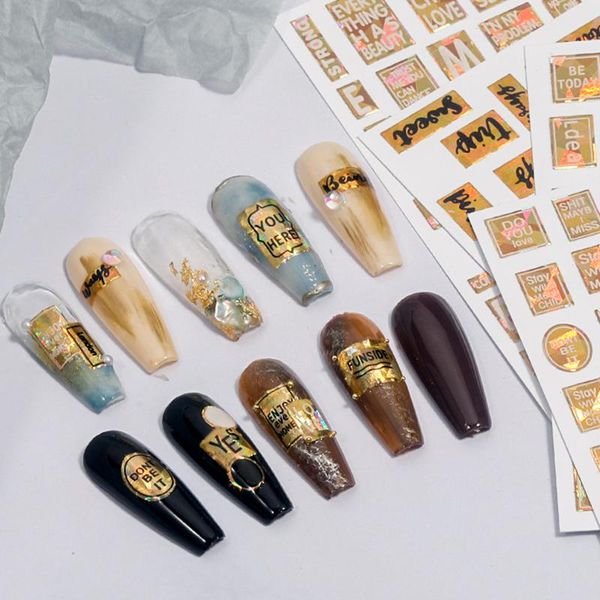 false nails retro bronzing nail art stickers 3d decal self adhesive colorful tip decor tool for diy manicure decoration sticker, Red;gold
false nails retro bronzing nail art stickers 3d decal self adhesive colorful tip decor tool for diy manicure decoration sticker, Red;gold