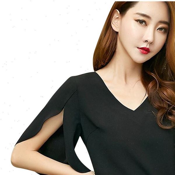 chiffon half sleeve butterfly solid womens shirts v neck casual and blouses ropa mujer, White
chiffon half sleeve butterfly solid womens shirts v neck casual and blouses ropa mujer, White