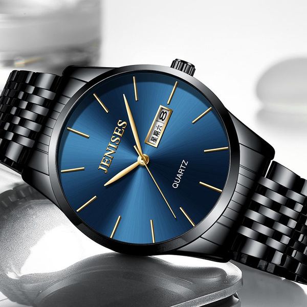 wristwatches jenises brand men classic quartz watch fashion steel band calendar week display business waterproof, Slivery;brown
wristwatches jenises brand men classic quartz watch fashion steel band calendar week display business waterproof, Slivery;brown