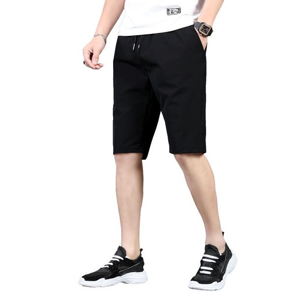 men's pants summer casual thin sweatpants, Black