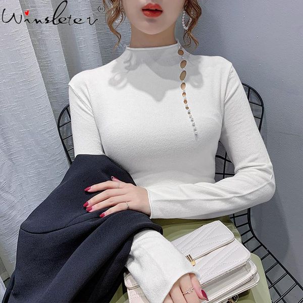 women's sweaters spring fall european clothes knitted sweater chic mock neck hollow out beads ropa mujer bottoming shirt t00711a, White;black
women's sweaters spring fall european clothes knitted sweater chic mock neck hollow out beads ropa mujer bottoming shirt t00711a, White;black