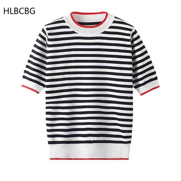 women's t-shirt hlbcbg thin knitted t shirt women clothes 2021 summer woman short sleeve tees striped casual female, White
women's t-shirt hlbcbg thin knitted t shirt women clothes 2021 summer woman short sleeve tees striped casual female, White