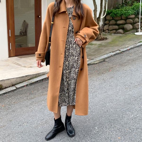 women's wool & blends black coat women winter autumn double sided woolen jacket famale long overcoat lady korean outerwear casaco femin
women's wool & blends black coat women winter autumn double sided woolen jacket famale long overcoat lady korean outerwear casaco femin