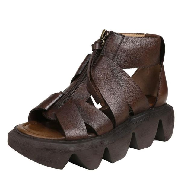 yourseason increased platform genuine leather women shoes 2021 summer casual flat with retro high heels ladies zip sandals, Black
yourseason increased platform genuine leather women shoes 2021 summer casual flat with retro high heels ladies zip sandals, Black