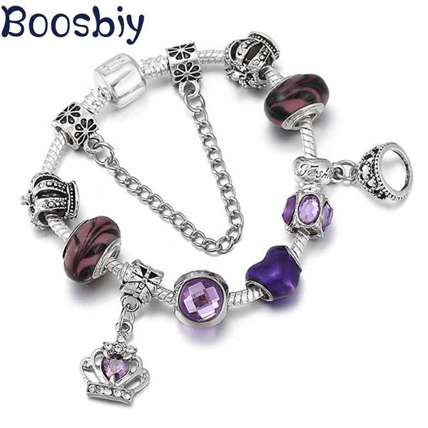 charm bracelets arrival purple crown femme bracelet silver plated diy romantic handmake jewelry gift for women, Golden;silver
charm bracelets arrival purple crown femme bracelet silver plated diy romantic handmake jewelry gift for women, Golden;silver