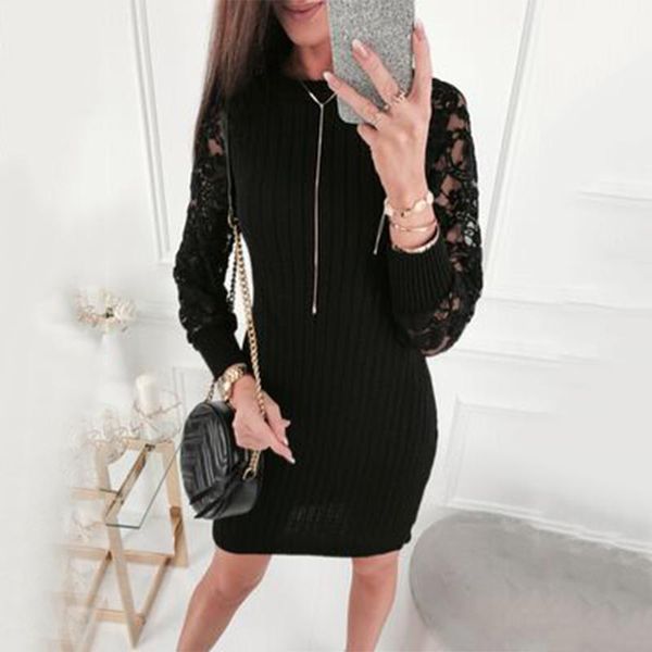 style women fashion hollow out lace dresses autumn long sleeve backless elegant ladies vestios casual streetwear, Black;gray
style women fashion hollow out lace dresses autumn long sleeve backless elegant ladies vestios casual streetwear, Black;gray