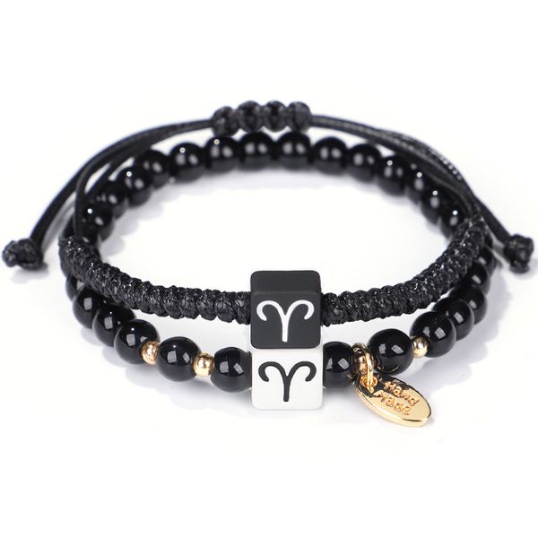 2pcs/set handmade 12 zodiac signs bracelet rope braided couple natural stone beaded bracelets friendship jewelry, Golden;silver
2pcs/set handmade 12 zodiac signs bracelet rope braided couple natural stone beaded bracelets friendship jewelry, Golden;silver