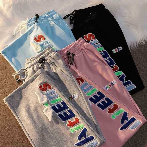 Weywot Street embroidery letter casual sports men' fashion brand versatile loose straight tube show thin pants, Gray
Weywot Street embroidery letter casual sports men' fashion brand versatile loose straight tube show thin pants, Gray