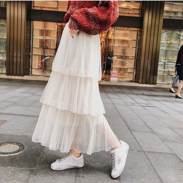 skirts 2021 spring autumn women fashion style elegant solid all-match high waist ankle-length mesh cake female clothing y333, Black
skirts 2021 spring autumn women fashion style elegant solid all-match high waist ankle-length mesh cake female clothing y333, Black