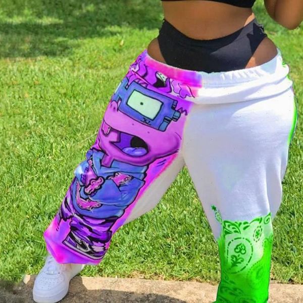 sweatpants loose sports casual women capris comics printed patchwork joggers hip hop trousers, Black;white
sweatpants loose sports casual women capris comics printed patchwork joggers hip hop trousers, Black;white