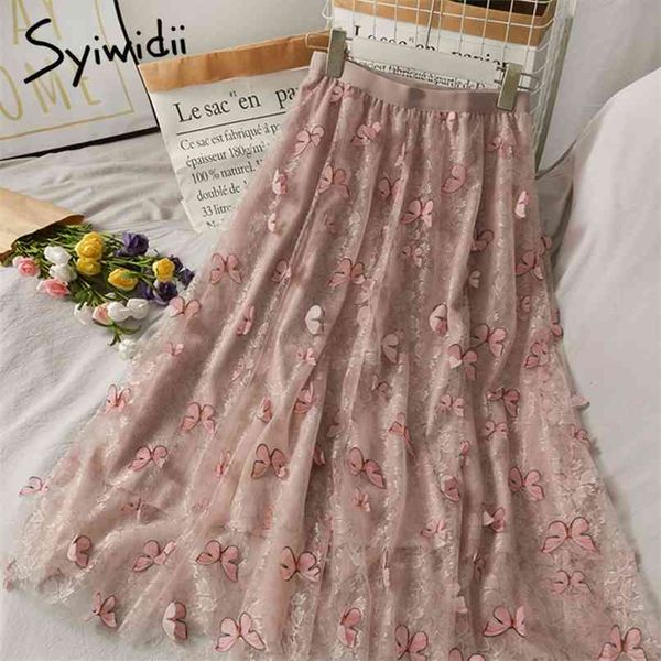 bow elastic high waist skirt women mid-calf casual a-line solid black pink spring summer korean fashion skirts 210607
bow elastic high waist skirt women mid-calf casual a-line solid black pink spring summer korean fashion skirts 210607