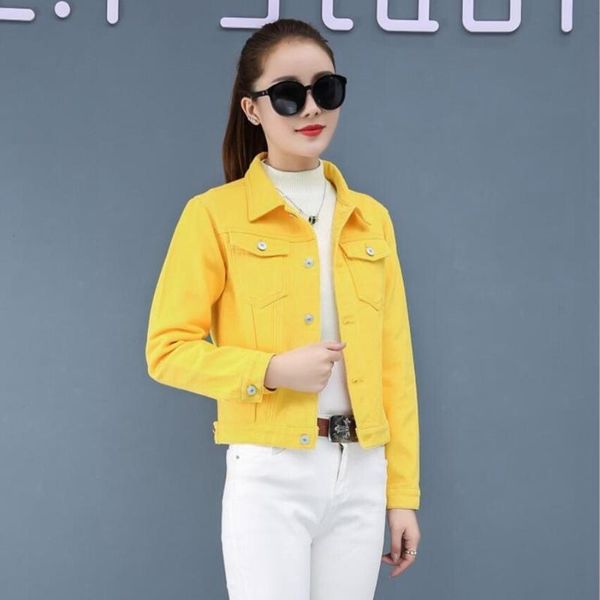 women's jackets autumn womens denim jacket female cropped short jean ladies 2021 fashion button casual solid cowboy coats women, Black;brown
women's jackets autumn womens denim jacket female cropped short jean ladies 2021 fashion button casual solid cowboy coats women, Black;brown