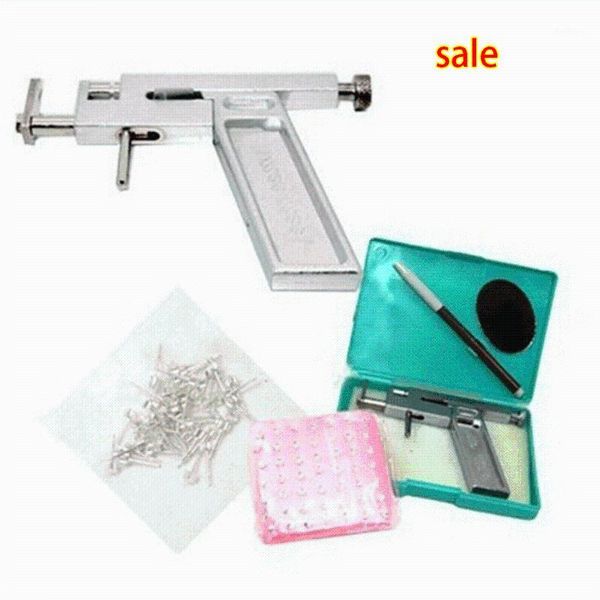 professional ear body nose piercing gun machine tool kit set + 98pcs steel studs the guns iron suit 1
professional ear body nose piercing gun machine tool kit set + 98pcs steel studs the guns iron suit 1