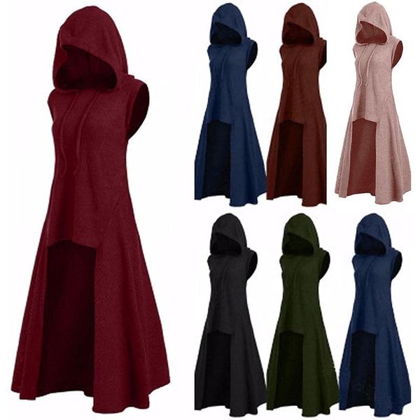 casual dresses fashion gothic women's dress solid colors hooded sleeveless halloween carnival cosplay party vintage long vestidos#g3, Black;gray
casual dresses fashion gothic women's dress solid colors hooded sleeveless halloween carnival cosplay party vintage long vestidos#g3, Black;gray