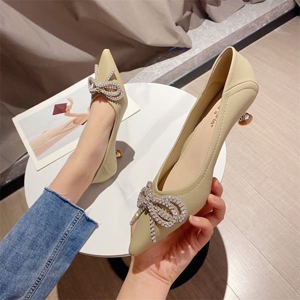 fairy style bow single shoes autumn pointed thin heel high heels women's shallow mouth middle heel women's single shoes, Black
fairy style bow single shoes autumn pointed thin heel high heels women's shallow mouth middle heel women's single shoes, Black