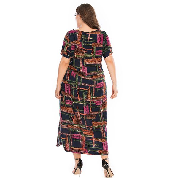 2021plus size dress women 2021 summer v neck short sleeve colorful plaid print casual dress elegant side split maxi long dresses, Black;gray
2021plus size dress women 2021 summer v neck short sleeve colorful plaid print casual dress elegant side split maxi long dresses, Black;gray