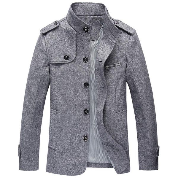 men's jackets cotton slimming woolen jacket pure color vertical collar casual medium, Black;brown
men's jackets cotton slimming woolen jacket pure color vertical collar casual medium, Black;brown