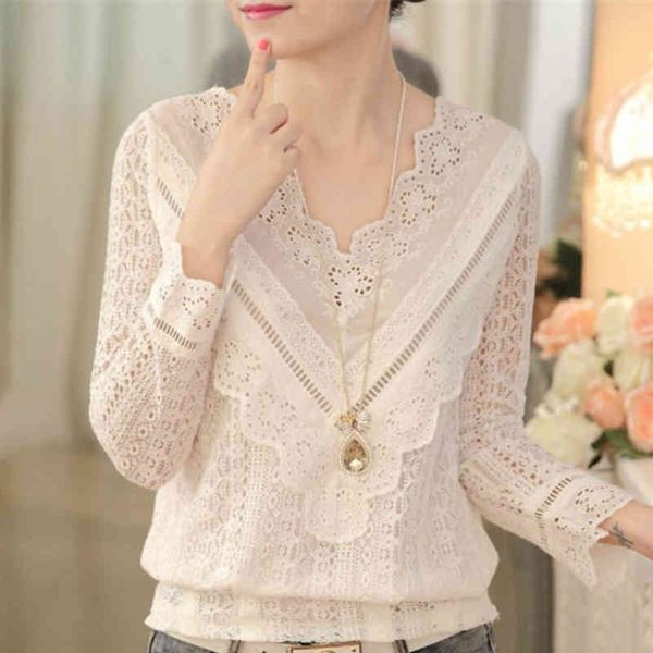 blouses woman v-neck white blouse ladies long sleeve hollow out lace blouse women shirts womens and blouses c219 210426
blouses woman v-neck white blouse ladies long sleeve hollow out lace blouse women shirts womens and blouses c219 210426