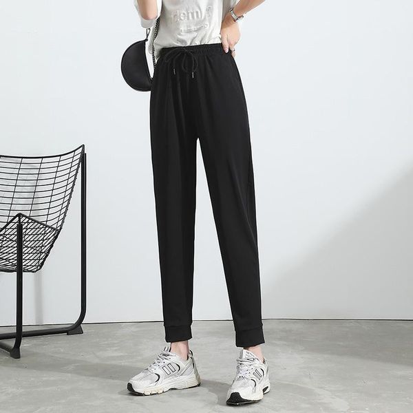 women's pants & capris women letter high waist harem summer ultra-thin quick-drying slim drawstring elastic ankle banded jogger, Black;white
women's pants & capris women letter high waist harem summer ultra-thin quick-drying slim drawstring elastic ankle banded jogger, Black;white