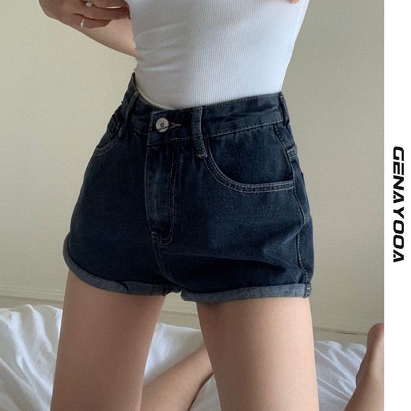 genayooa vintage women jeans casual high waist black demin mini shorts korean style short pants summer 210417, White;black
genayooa vintage women jeans casual high waist black demin mini shorts korean style short pants summer 210417, White;black