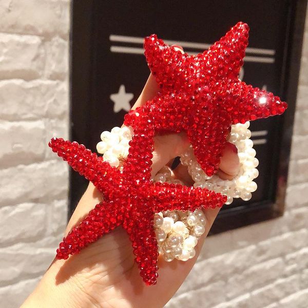 korean temperament red rhinestones starfish bow imitation pearl rubber band sweet girl women fashion hair accessories
korean temperament red rhinestones starfish bow imitation pearl rubber band sweet girl women fashion hair accessories