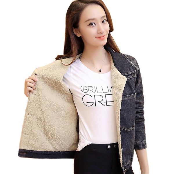 women's jackets 2021 denim coat jacket female fashion autumn winter women jean velvet thick slim cotton for, Black;brown
women's jackets 2021 denim coat jacket female fashion autumn winter women jean velvet thick slim cotton for, Black;brown