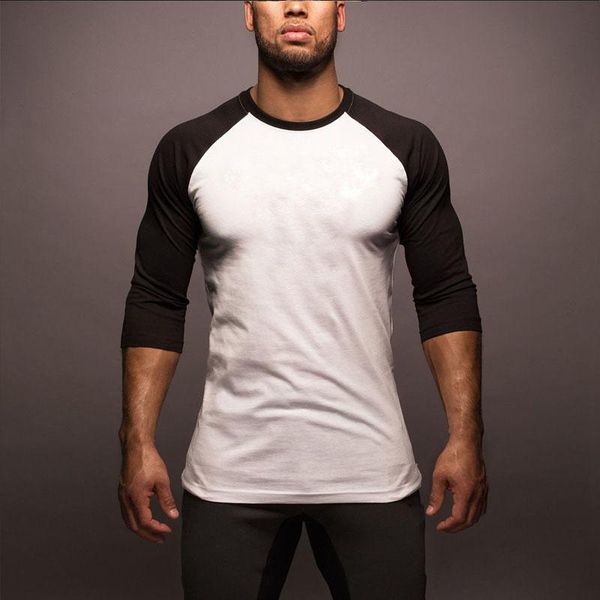 men's t-shirts autumn tight round neck stitching casual high-elastic quick-drying clothes training suit long-sleeved bottoming shirt, White;black
men's t-shirts autumn tight round neck stitching casual high-elastic quick-drying clothes training suit long-sleeved bottoming shirt, White;black