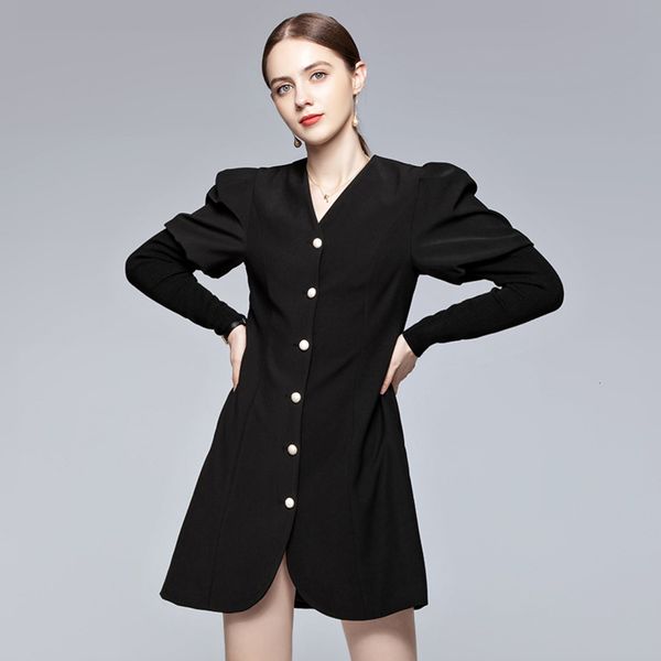dress dressautumn female fashion french style v-neck stitching bubble sleeve single breasted slim fit small black, Black;gray
dress dressautumn female fashion french style v-neck stitching bubble sleeve single breasted slim fit small black, Black;gray
