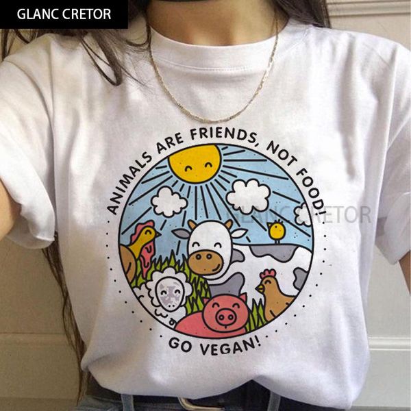 women's t-shirt harajuku summer fashion tees animal t shirt vegan kawaii 90s graphic women cute cartoon female ullzang tshirt, White
women's t-shirt harajuku summer fashion tees animal t shirt vegan kawaii 90s graphic women cute cartoon female ullzang tshirt, White