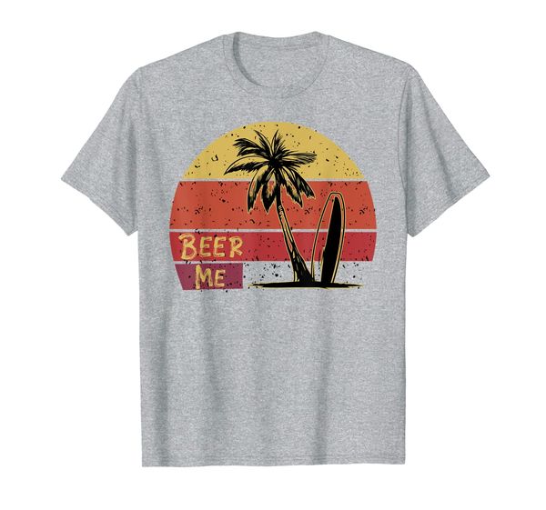 beer me funny retro vintage 80s california beach themed gift t-shirt, White;black 
beer me funny retro vintage 80s california beach themed gift t-shirt, White;black
