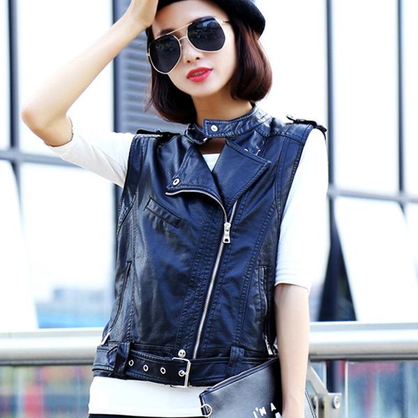 women's leather & faux 2021 spring women short paragraph jacket vest solid color casual slim pu large size q120, Black
women's leather & faux 2021 spring women short paragraph jacket vest solid color casual slim pu large size q120, Black