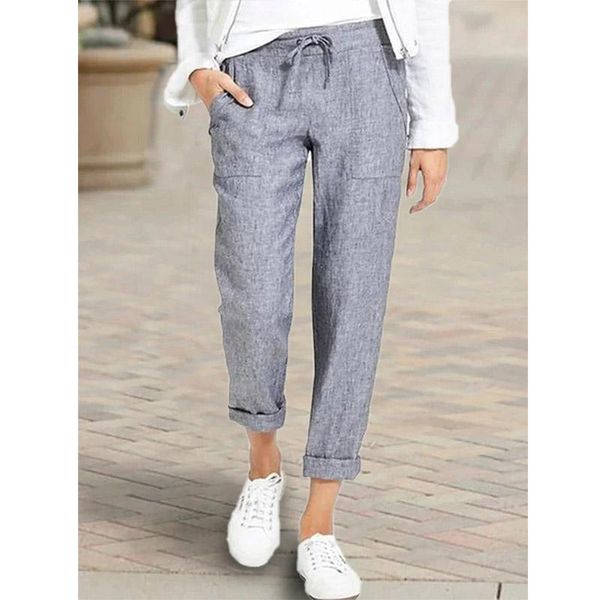 running pants cotton linen trousers drawstring high waist pocket loose large size casual ankle length women's spring, Black;blue
running pants cotton linen trousers drawstring high waist pocket loose large size casual ankle length women's spring, Black;blue