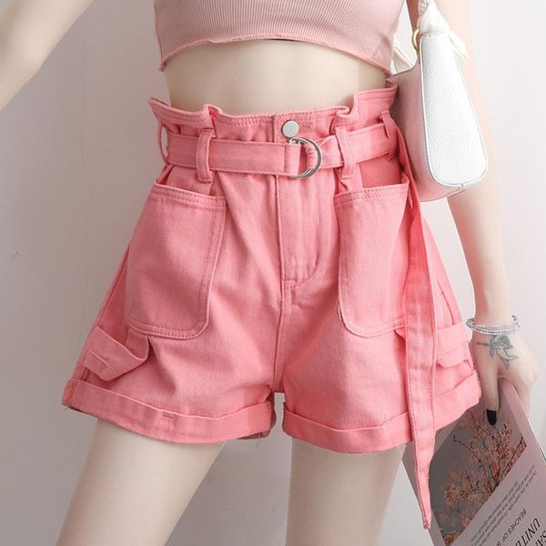 women's denim shorts classic vintage high waist pink white wide leg female caual sweet summer ladies jeans for, Blue
women's denim shorts classic vintage high waist pink white wide leg female caual sweet summer ladies jeans for, Blue