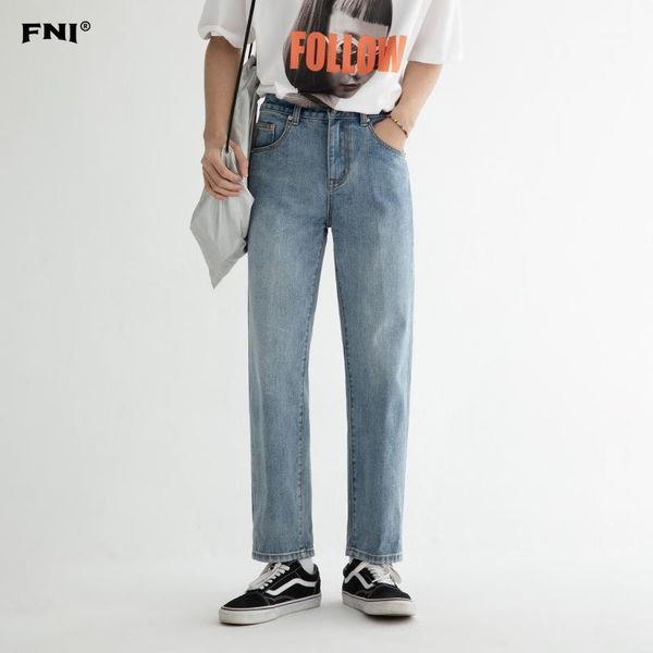 men's jeans fni versatile straight barrel used summer wide leg high waist loose nine point casual pants, Blue
men's jeans fni versatile straight barrel used summer wide leg high waist loose nine point casual pants, Blue
