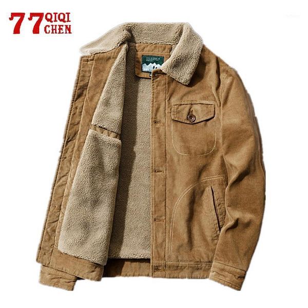 men's jackets thicken corduroy jacket men winter lambswool warm lining casual bomber tactics male pilot windbreaker coat jaqueta, Black;brown
men's jackets thicken corduroy jacket men winter lambswool warm lining casual bomber tactics male pilot windbreaker coat jaqueta, Black;brown