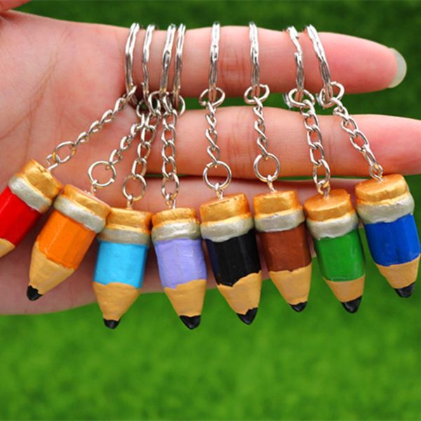 10pieces/lot three-dimensional resin pencil shape keychain crayon pendant creative cute cartoon gift student stationery craft gift, Silver
10pieces/lot three-dimensional resin pencil shape keychain crayon pendant creative cute cartoon gift student stationery craft gift, Silver