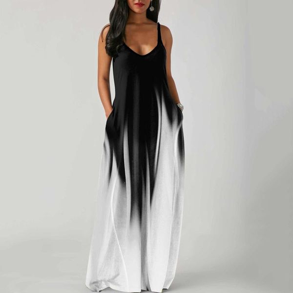 casual dresses fashsiualy plus size pullover long women summer o-neck gradient print sleeveless maxi beach dress robe, Black;gray
casual dresses fashsiualy plus size pullover long women summer o-neck gradient print sleeveless maxi beach dress robe, Black;gray