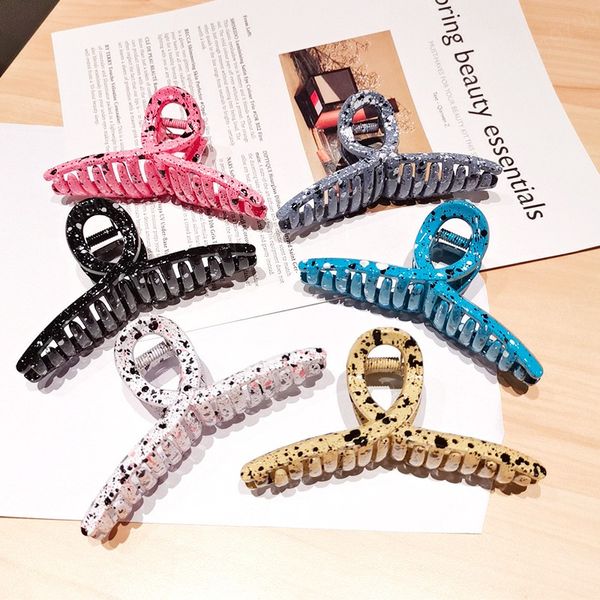 2021 fashion ink-splashing hair claws bath hairclip cross large clip for women girls hair accessories headwear, Slivery;white
2021 fashion ink-splashing hair claws bath hairclip cross large clip for women girls hair accessories headwear, Slivery;white