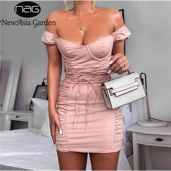 newasia puff sleeve party dress women summer off shoulder bodycon dress corset lace up tight mini ruched dress pink vestido 210413, Black;gray
newasia puff sleeve party dress women summer off shoulder bodycon dress corset lace up tight mini ruched dress pink vestido 210413, Black;gray