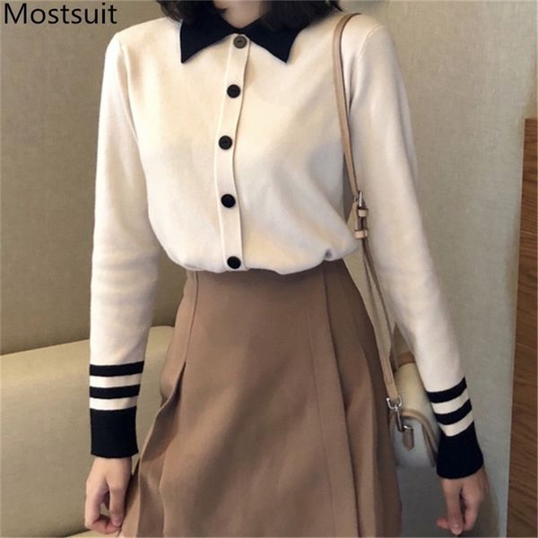 color-blocked knitted casual women pullover sweater single-breasted turn-down collar fashion korean vintage female jumpers 210513, Black
color-blocked knitted casual women pullover sweater single-breasted turn-down collar fashion korean vintage female jumpers 210513, Black