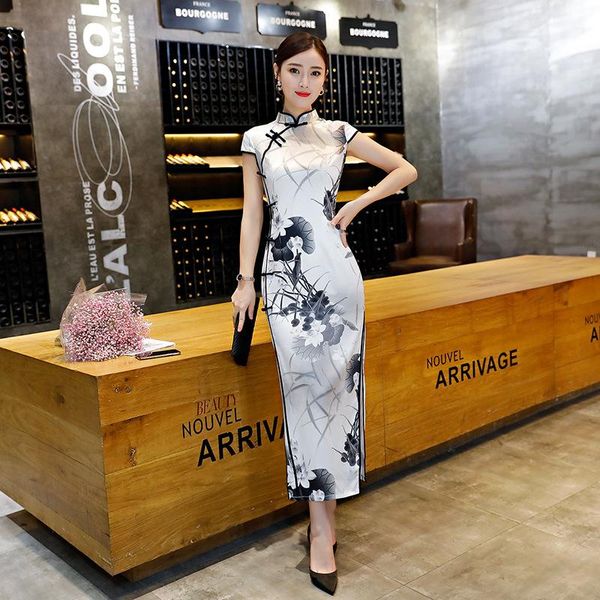 ethnic clothing vintage button print flower formal party dress gown satin mandarin collar cheongsam lady chinese style qipao high split vest, Red
ethnic clothing vintage button print flower formal party dress gown satin mandarin collar cheongsam lady chinese style qipao high split vest, Red