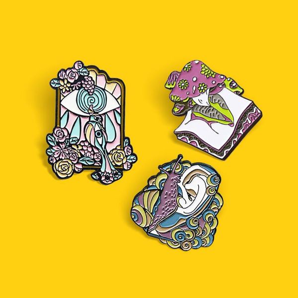 pins, brooches fashion lips eye ear twist space enamel pins snail toxic mushroom rose mirror for women lapel badg brooch spille, Gray
pins, brooches fashion lips eye ear twist space enamel pins snail toxic mushroom rose mirror for women lapel badg brooch spille, Gray