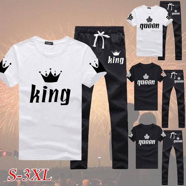 women's t-shirt bababuy lovers couple matching set short sleeve and sweatpants trousers men women casual tracksuits, White
women's t-shirt bababuy lovers couple matching set short sleeve and sweatpants trousers men women casual tracksuits, White