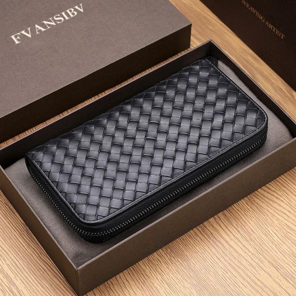 leather men's wallet long woven bag clutch simple fashion women's large capacity 100% sheepskin wallets, Red;black
leather men's wallet long woven bag clutch simple fashion women's large capacity 100% sheepskin wallets, Red;black